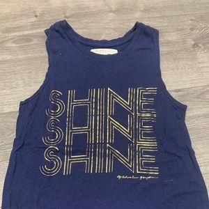 Blue spiritual gangster tank top